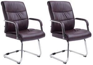 2er Set Besucherstuehle Sievert braun