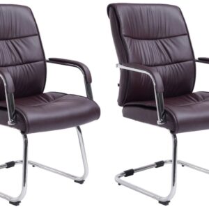 2er Set Besucherstühle Sievert braun