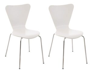 2er Set Besucherstuhl Calisto weiss
