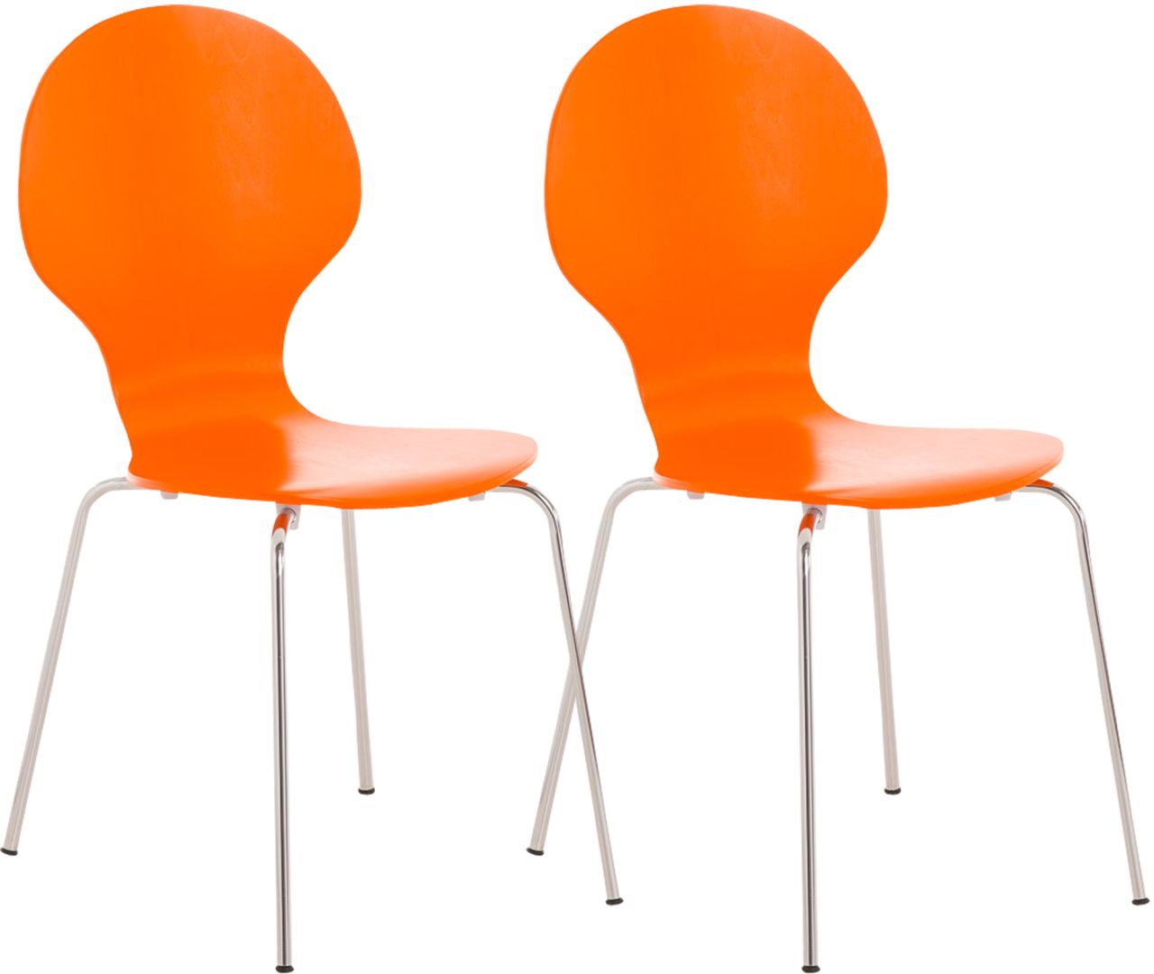 2er Set Besucherstuhl Diego orange 1 2er Set Besucherstuhl Diego orange