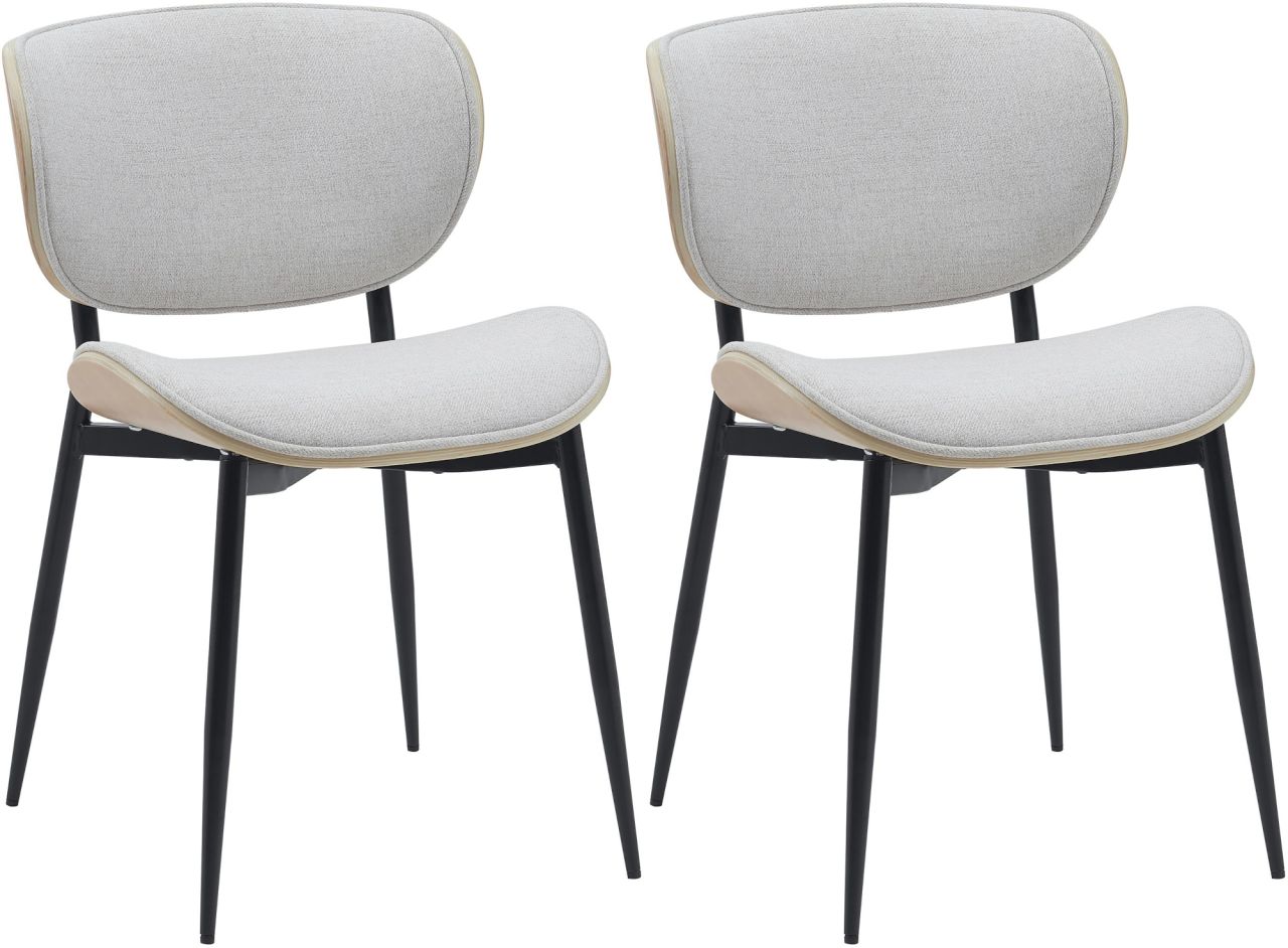 2er Set Besucherstuhl Enid Stoff natura/creme 1 2er Set Besucherstuhl Enid Stoff natura/creme