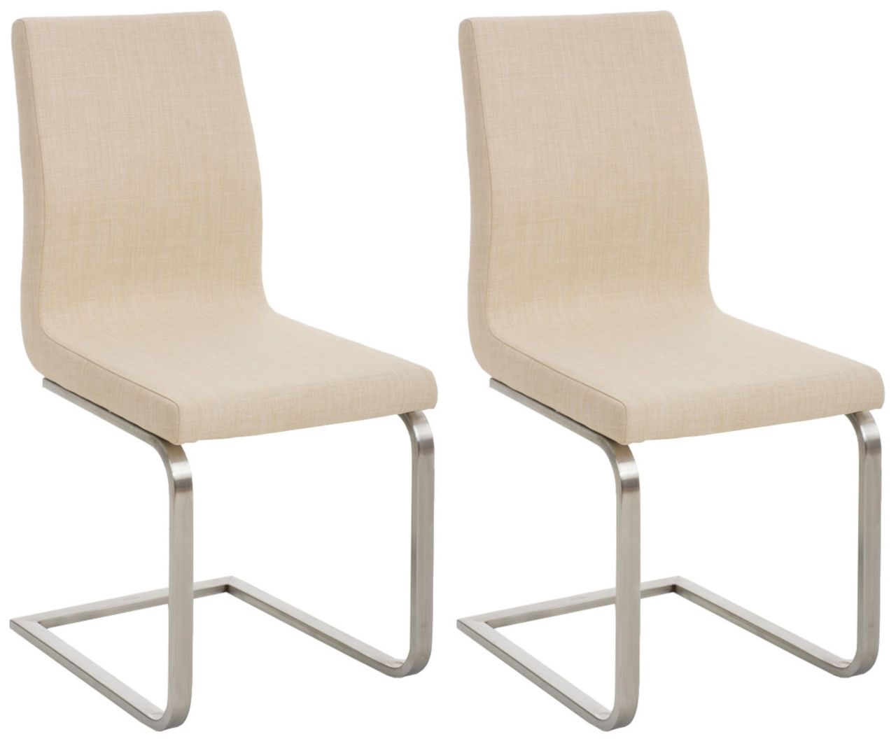 2er Set Esszimmerstühle Belfort Stoff creme 1 2er Set Esszimmerstühle Belfort Stoff creme