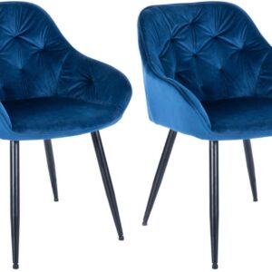2er Set Esszimmerstühle Cassis blau