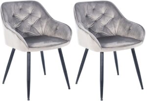 2er Set Esszimmerstuehle Cassis hellgrau