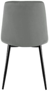 2er Set Esszimmerstuhl Clairton Samt dunkelgrau