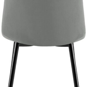 2er Set Esszimmerstuhl Clairton Samt dunkelgrau