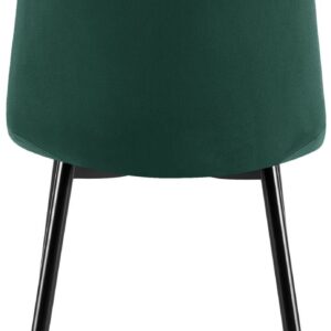 2er Set Esszimmerstuhl Clairton Samt grün