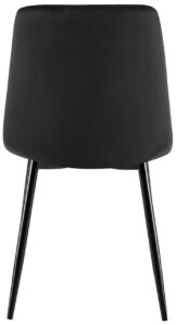 2er Set Esszimmerstuhl Clairton Samt schwarz