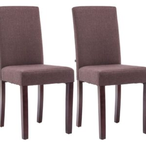 2er Set Esszimmerstuhl Ina Stoff cappuccino braun