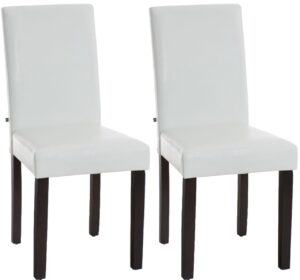 2er Set Esszimmerstuhl Ina dunkelbraun weiss