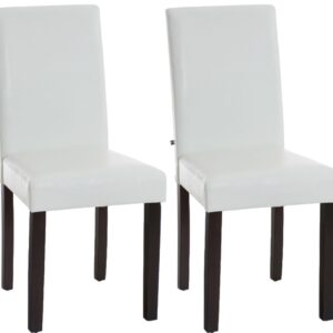 2er Set Esszimmerstuhl Ina dunkelbraun weiß