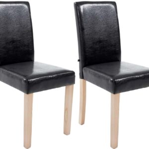 2er Set Esszimmerstuhl Ina natura schwarz