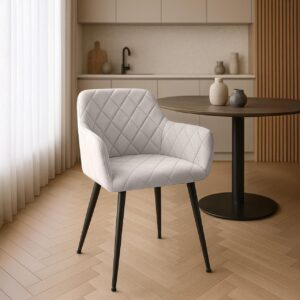 2er Set Esszimmerstuhl Monett Samt B grau