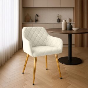 2er Set Esszimmerstuhl Monett Samt G creme