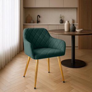 2er Set Esszimmerstuhl Monett Samt G grün