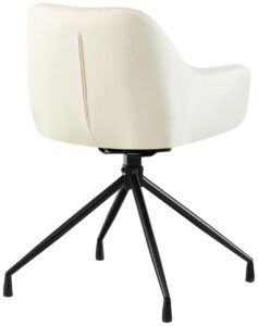 2er Set Esszimmerstuhl Welby Samt creme