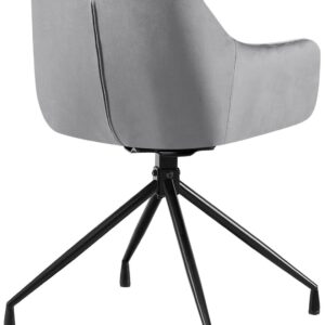 2er Set Esszimmerstuhl Welby Samt dunkelgrau