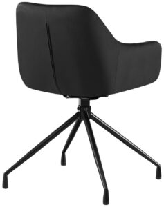 2er Set Esszimmerstuhl Welby Samt schwarz