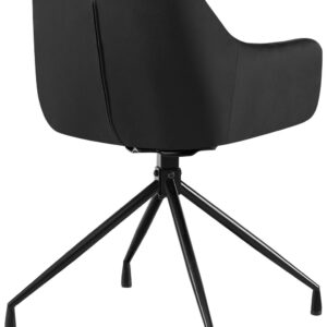 2er Set Esszimmerstuhl Welby Samt schwarz