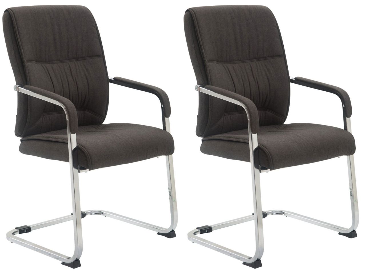 2er Set Freischwinger XXL Anubis Stoff dunkelgrau 1 2er Set Freischwinger XXL Anubis Stoff dunkelgrau