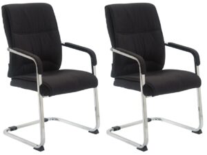 2er Set Freischwinger XXL Anubis Stoff schwarz