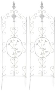 2er Set Rankgitter Burgus antik weiss