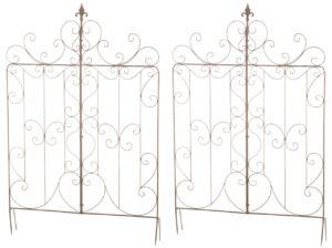 2er Set Rankgitter Mandevilla antik braun