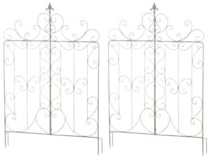 2er Set Rankgitter Mandevilla antik gruen