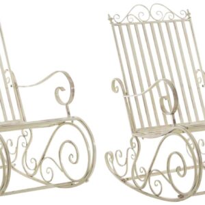 2er Set Schaukelstühle Smilla antik-creme