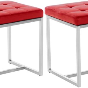 2er Set Sitzhocker Barci rot