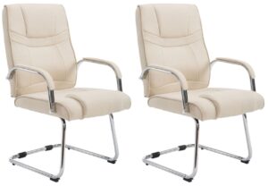 2er Set Stuehle Attila Stoff creme