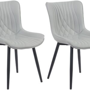 2er Set Stühle Brady Kunstleder grau