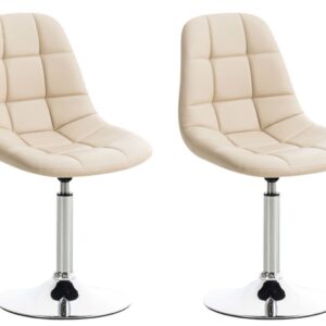 2er Set Stühle Emil Kunstleder creme