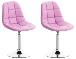 2er Set Stuehle Emil Kunstleder pink