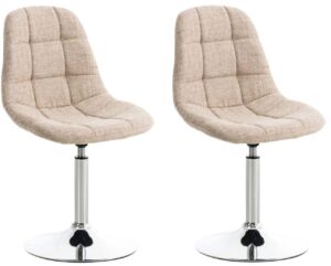 2er Set Stuehle Emil Stoff creme