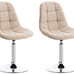 2er Set Stühle Emil Stoff creme