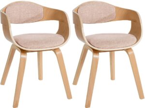 2er Set Stuehle Kingston Stoff naturacreme