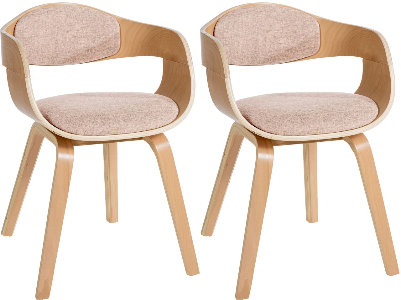 2er Set Stühle Kingston Stoff natura/creme 1 2er Set Stühle Kingston Stoff natura/creme