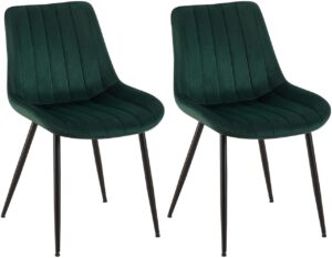 2er Set Stuehle Rahden Samt gruen