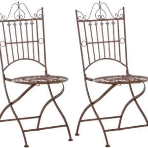 2er Set Stühle Sadao antik braun
