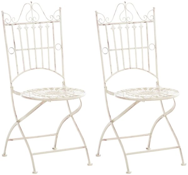 2er Set Stühle Sadao antik-creme