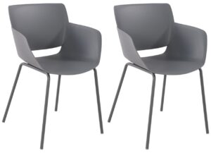 2er Set Stuhl Alpena dunkelgrau