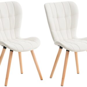 2er Set Stuhl Elda Kunstleder weiß