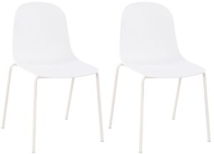 2er Set Stuhl Hardin weiss