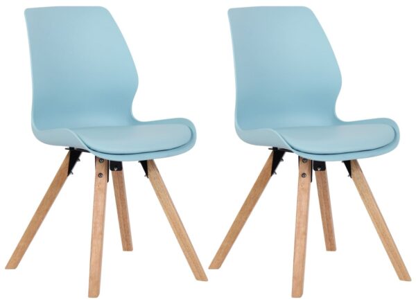2er Set Stuhl Luna Kunststoff blau