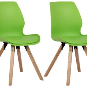 2er Set Stuhl Luna Kunststoff grün