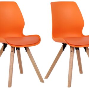 2er Set Stuhl Luna Kunststoff orange