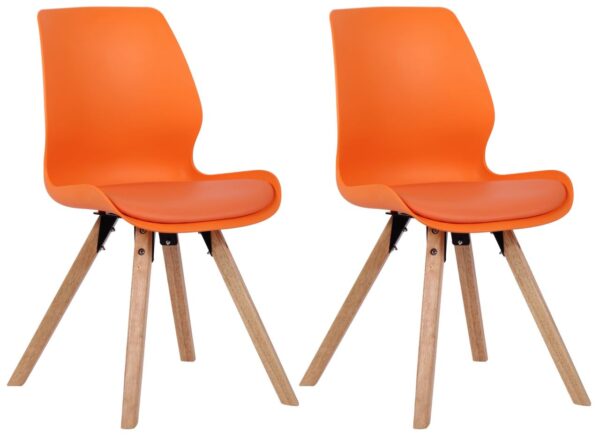 2er Set Stuhl Luna Kunststoff orange