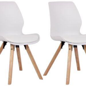 2er Set Stuhl Luna Kunststoff weiß