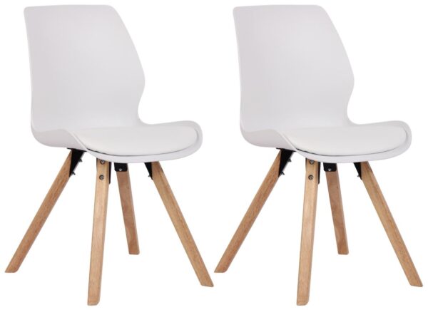 2er Set Stuhl Luna Kunststoff weiß